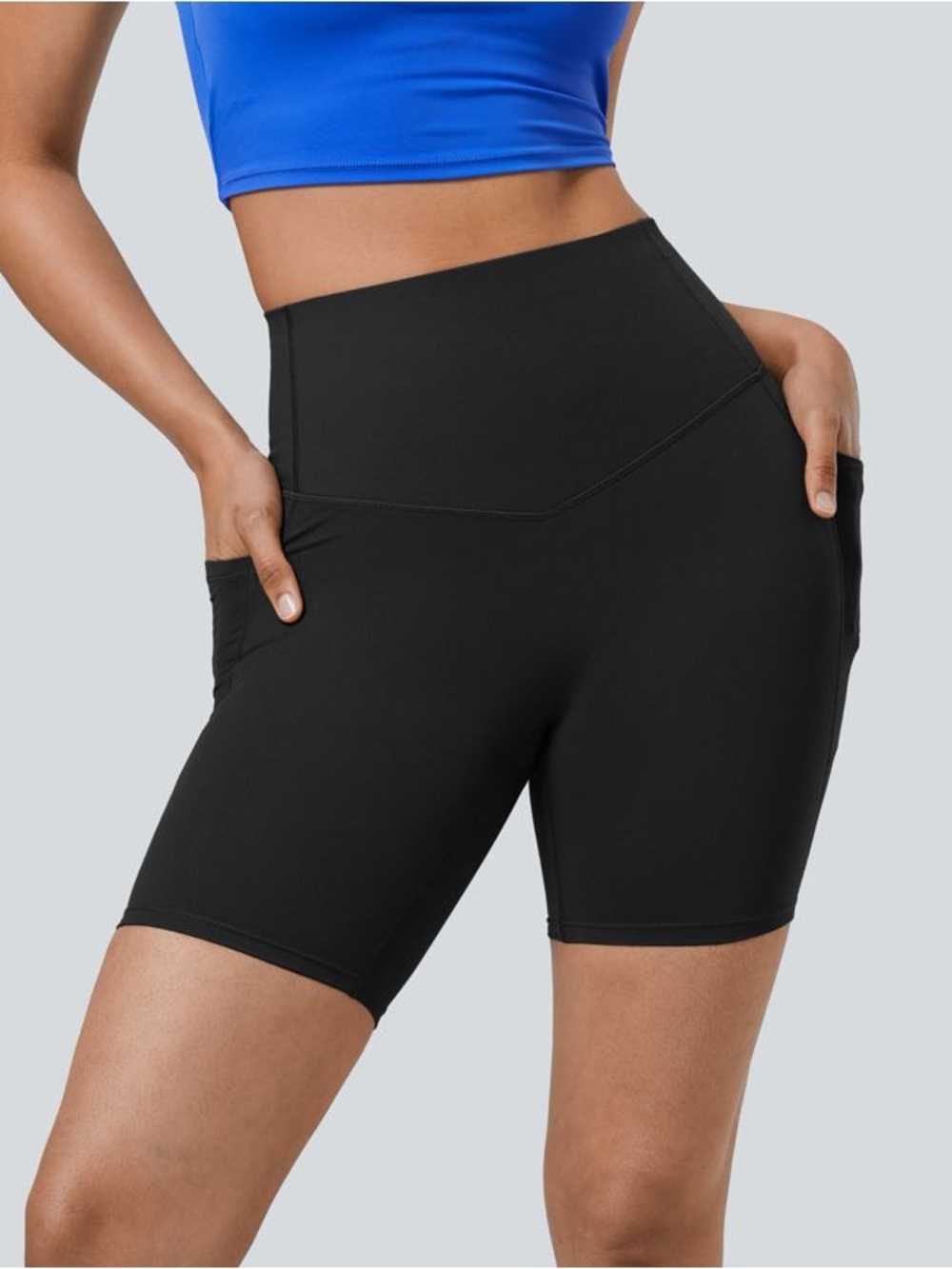HALARA UltraSculpt Medium NWT Black High-Rise Bike Shorts with Side Pockets